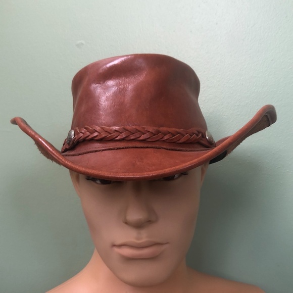 North Star Brown Leather Hat Size L - Picture 4 of 13